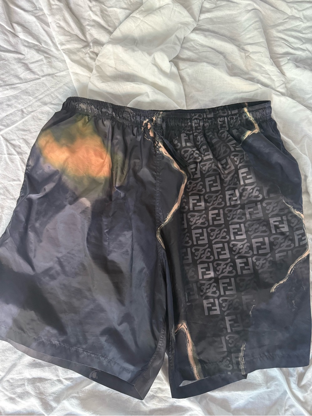Fendi Dark Earth Swim Trunks XL